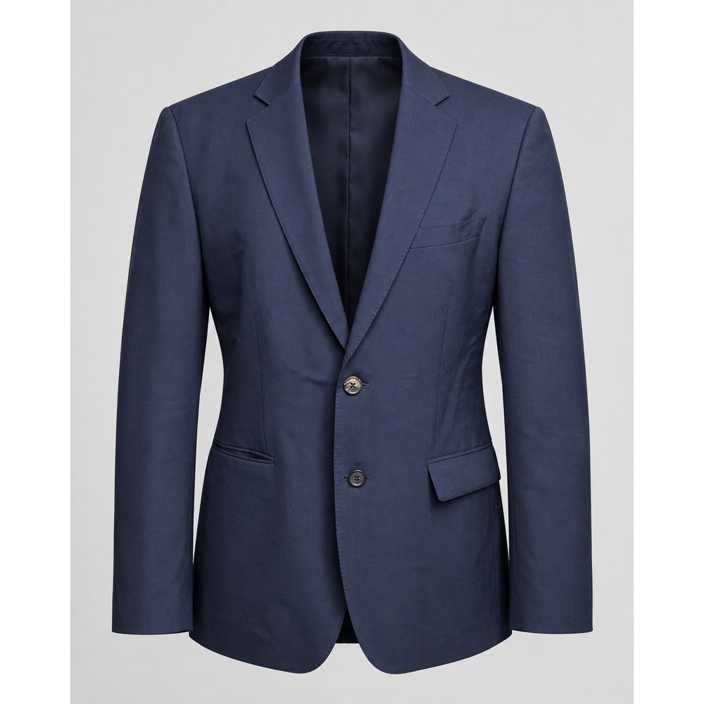 Hugo Boss Mens Navy Blue Stretch Two Button Blazer Jacket Made in Turkey